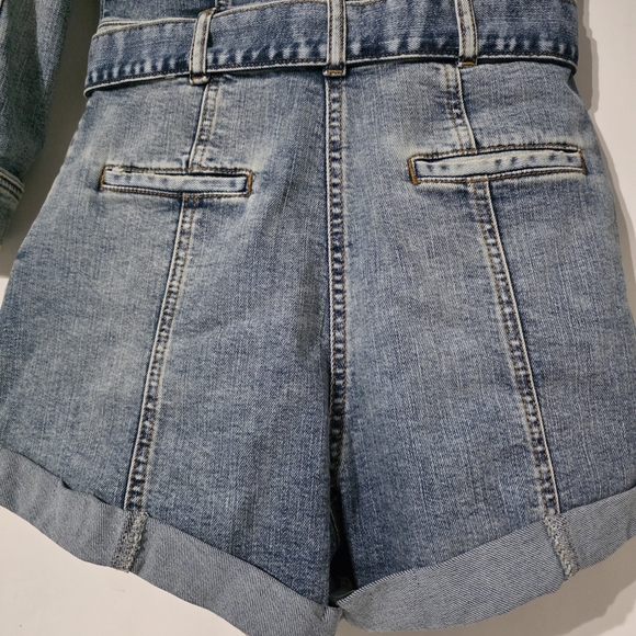 Retrofete Kerry Romper Blue Denim Jumpsuit Romper - S - NWT - Picture 9 of 9